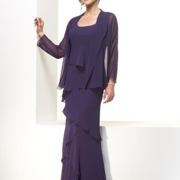 Alyce Paris Dresses & Skirts - NWT Alyce Paris  29292  Chiffon Mother of the Bride Purple 16